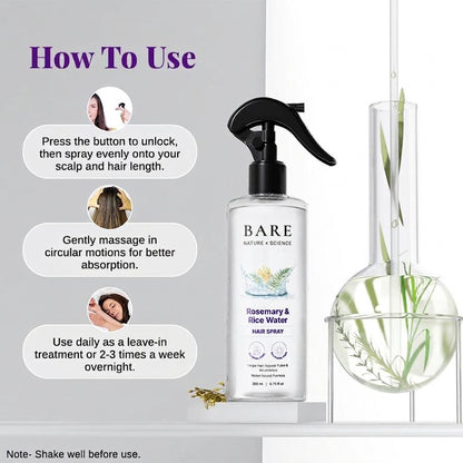 Bare Rosemary Rice Water Hair Spray (200ml)