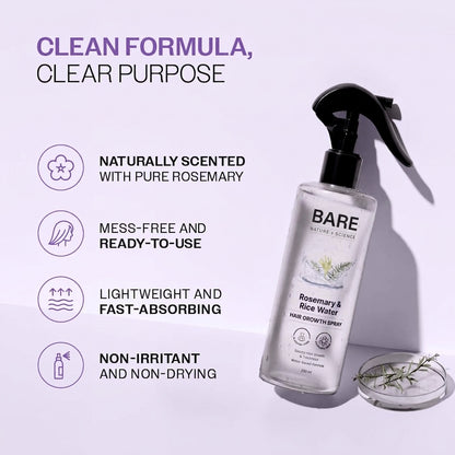 Bare Rosemary Rice Water Hair Spray (200ml)