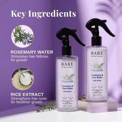 Bare Rosemary Rice Water Hair Spray (200ml)